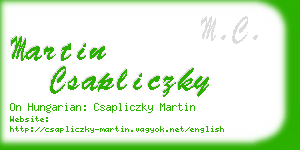 martin csapliczky business card